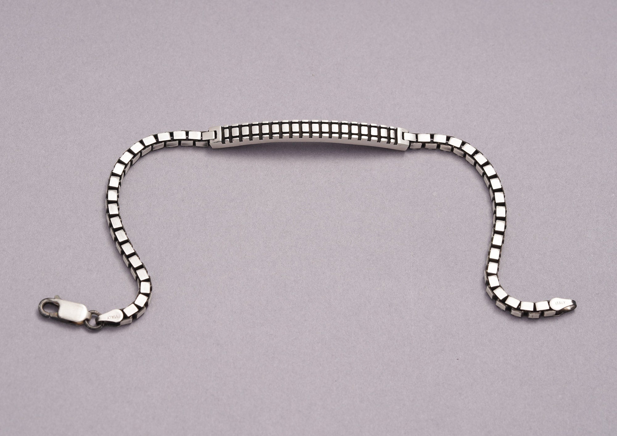 Midnight Grid -S925 Sterling Silver Bracelet