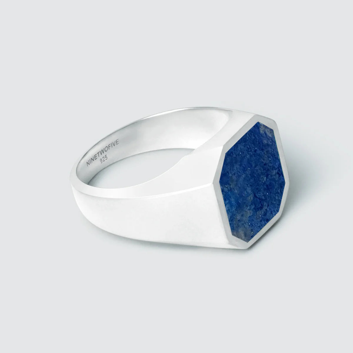 Blue Lapis Lazuli Stone Octagon Ring