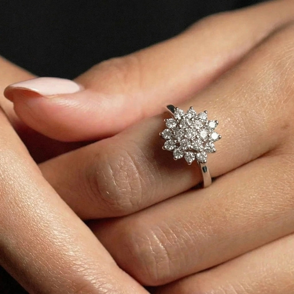 Frosty Glow Zircon Ring