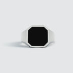 Black Onyx Octagon Ring