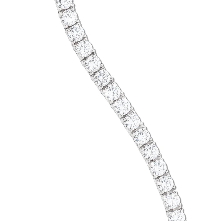 White Tennis Necklace - Sterling Silver 925