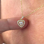 Moissanite Heart Necklace