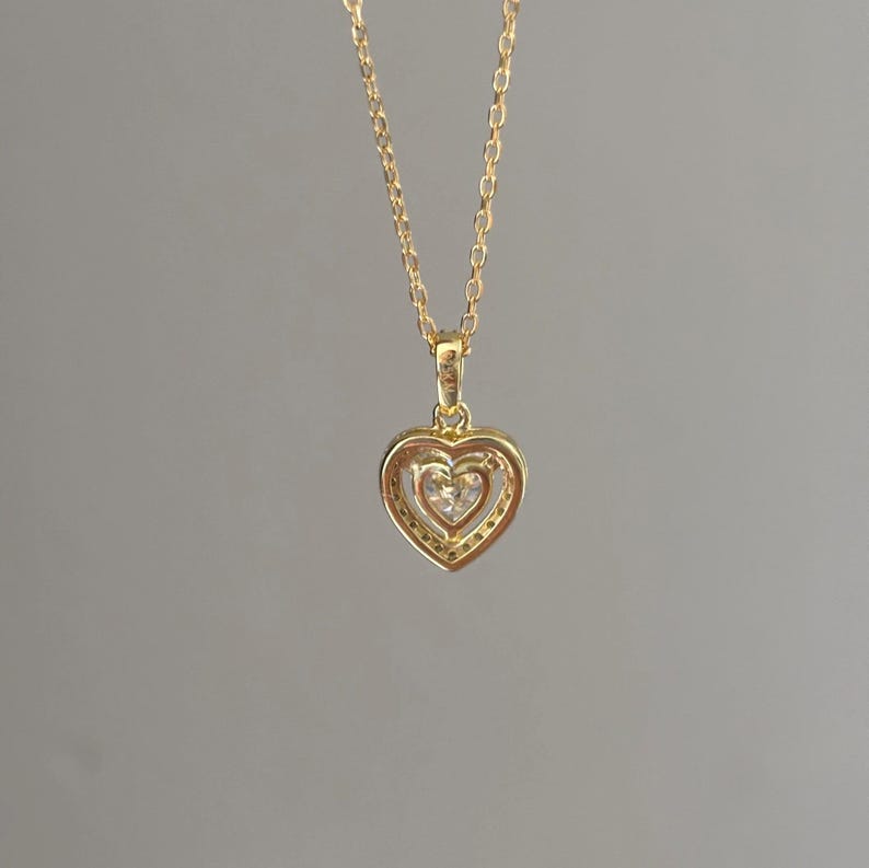 Moissanite Heart Necklace