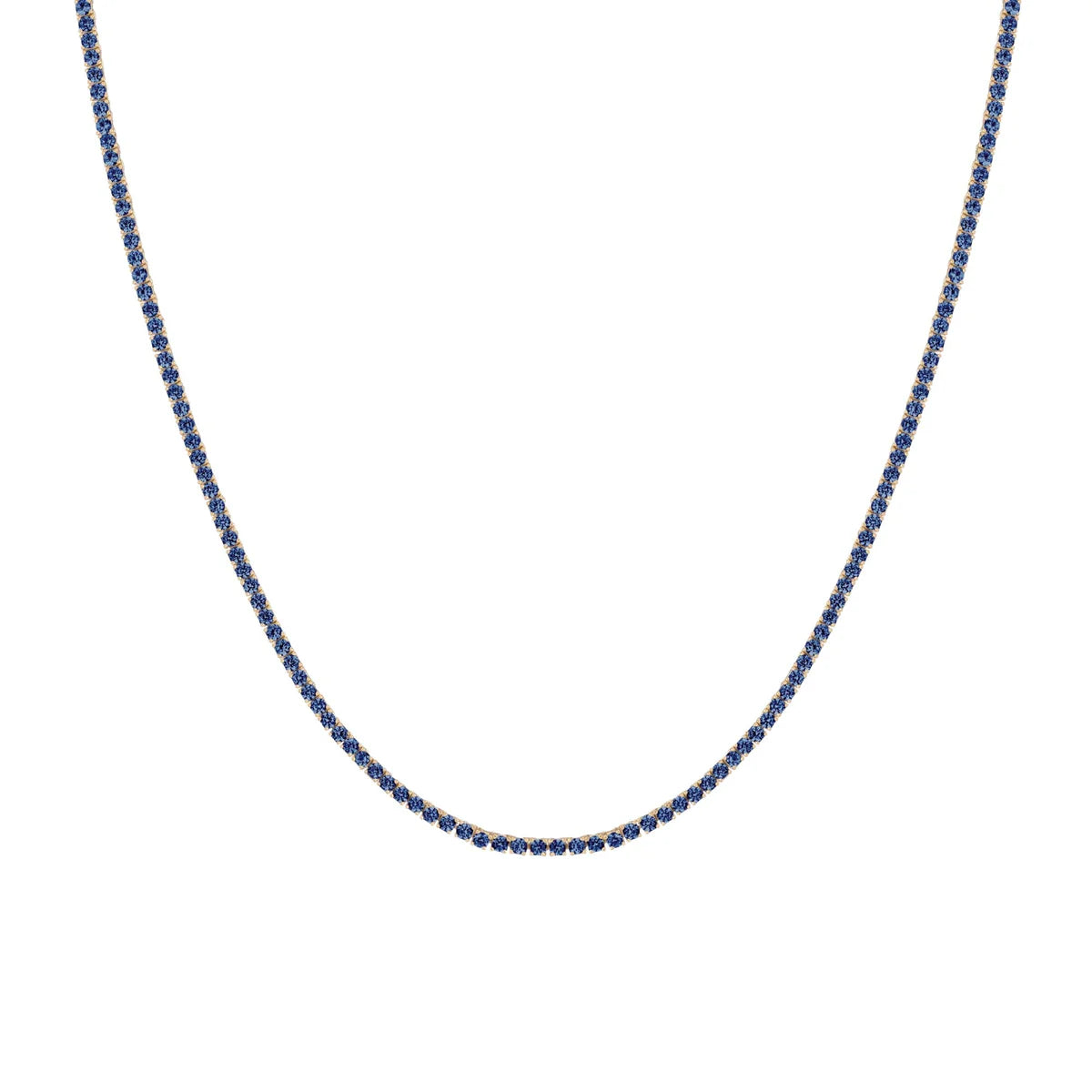 BLUE SAPPHIRE TENNIS NECKLACE