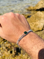 Black Tennis & Charels Green Tiger Eye Set