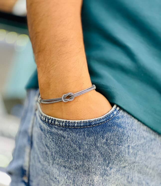 Bow snake skin bracelet