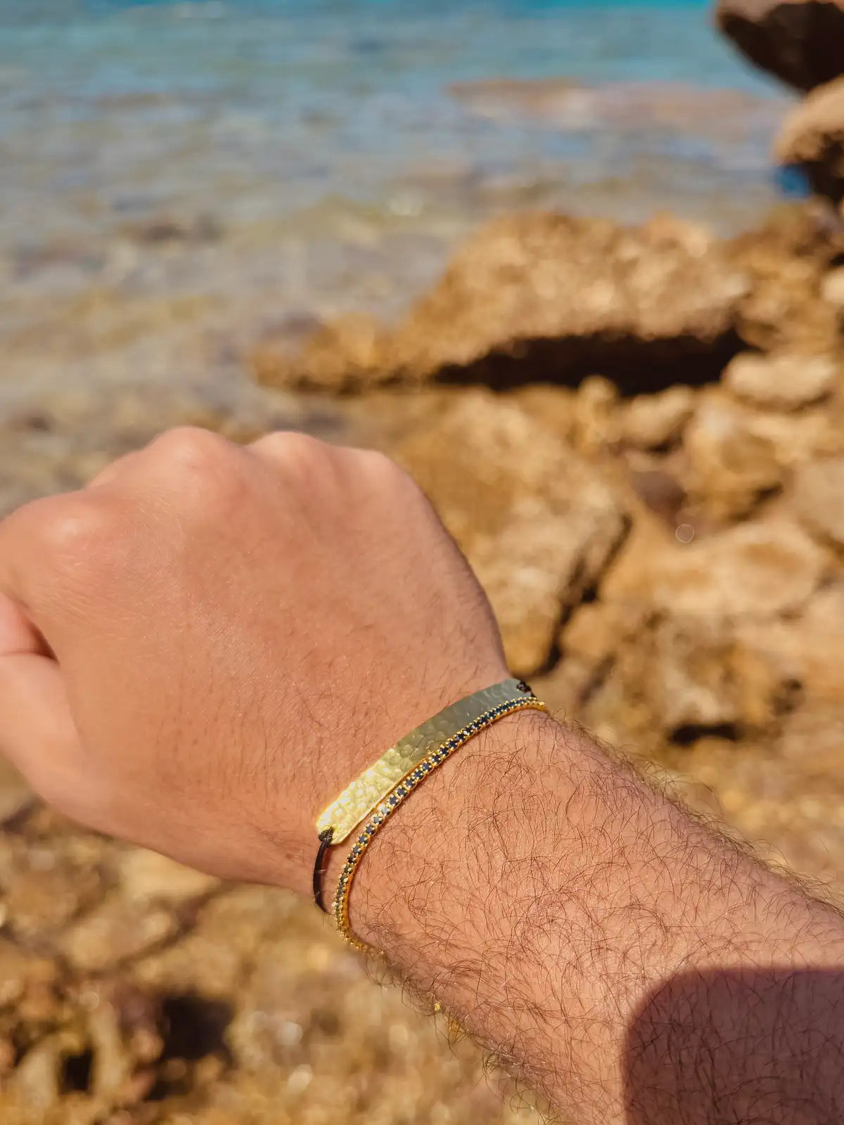 Hammered & tennis bracelets