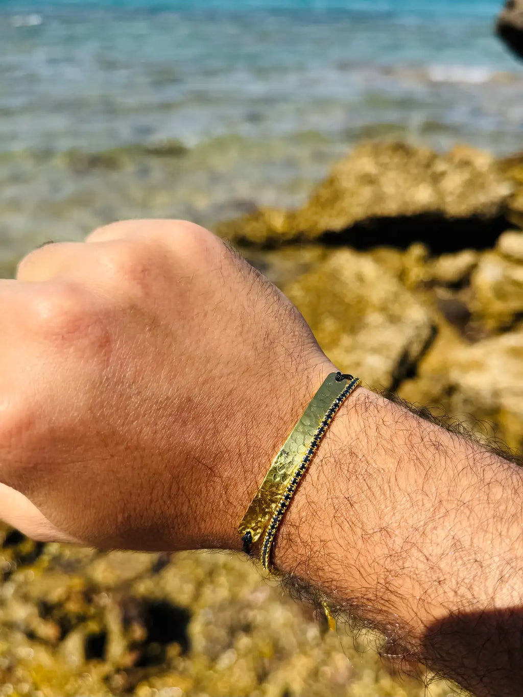 Hammered & tennis bracelets