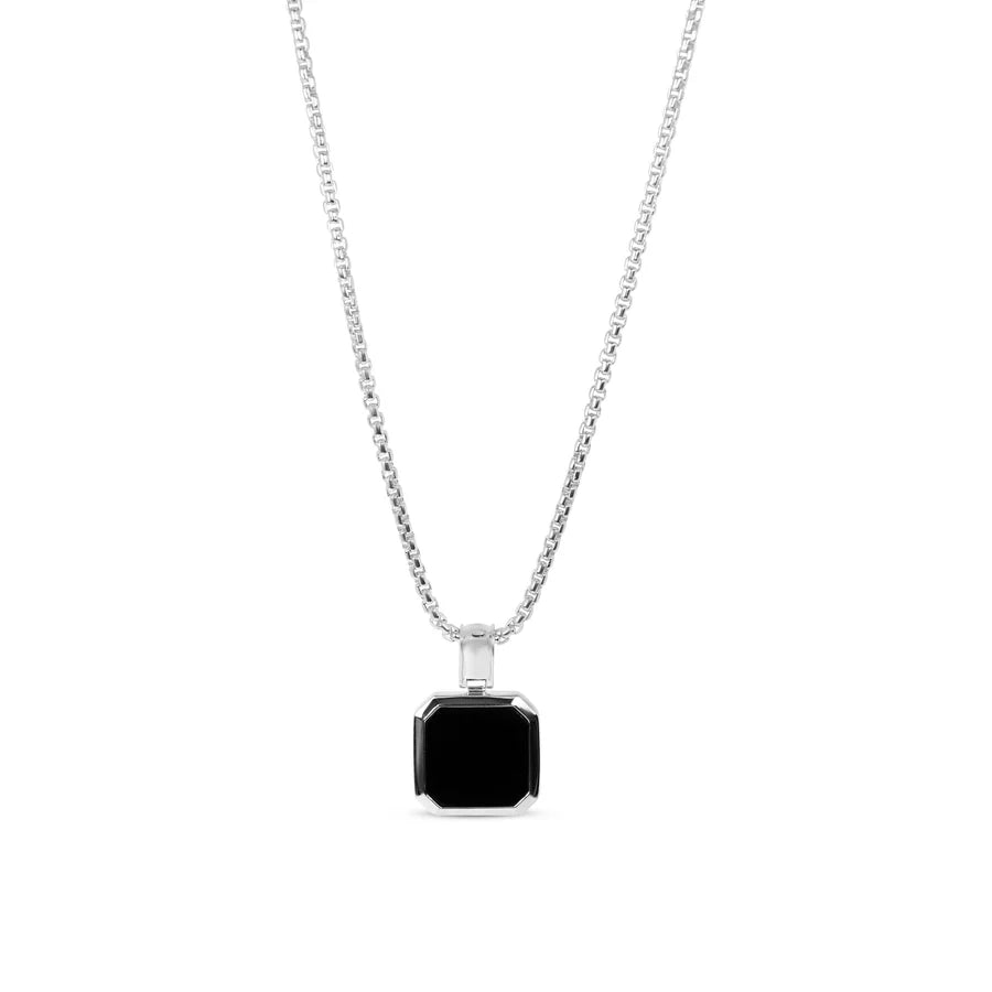 Black Onyx Octagon Necklace