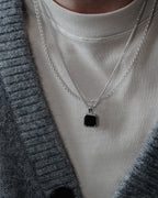 Black Onyx Octagon Necklace
