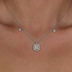 Baguette Lumina Droplet Necklace