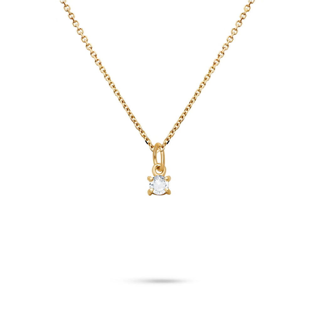 White Zircon Promise NECKLACE