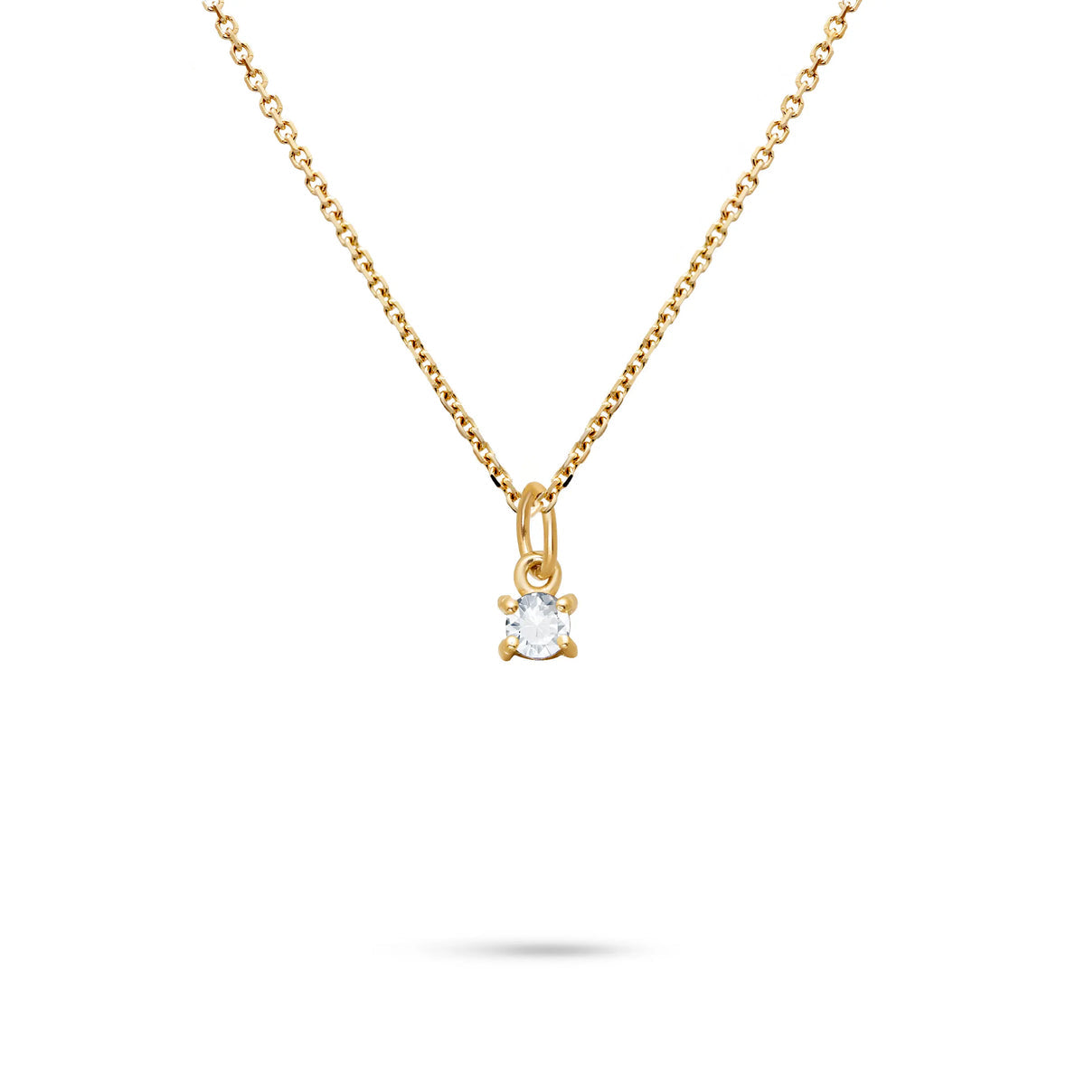 White Zircon Promise NECKLACE