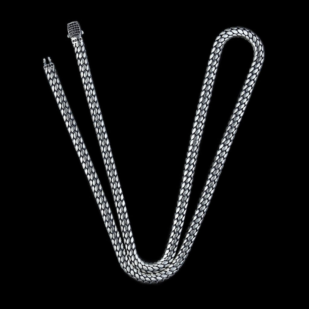Skin Chain-Pure Sterling Silver 925s-(72cm-8mm)