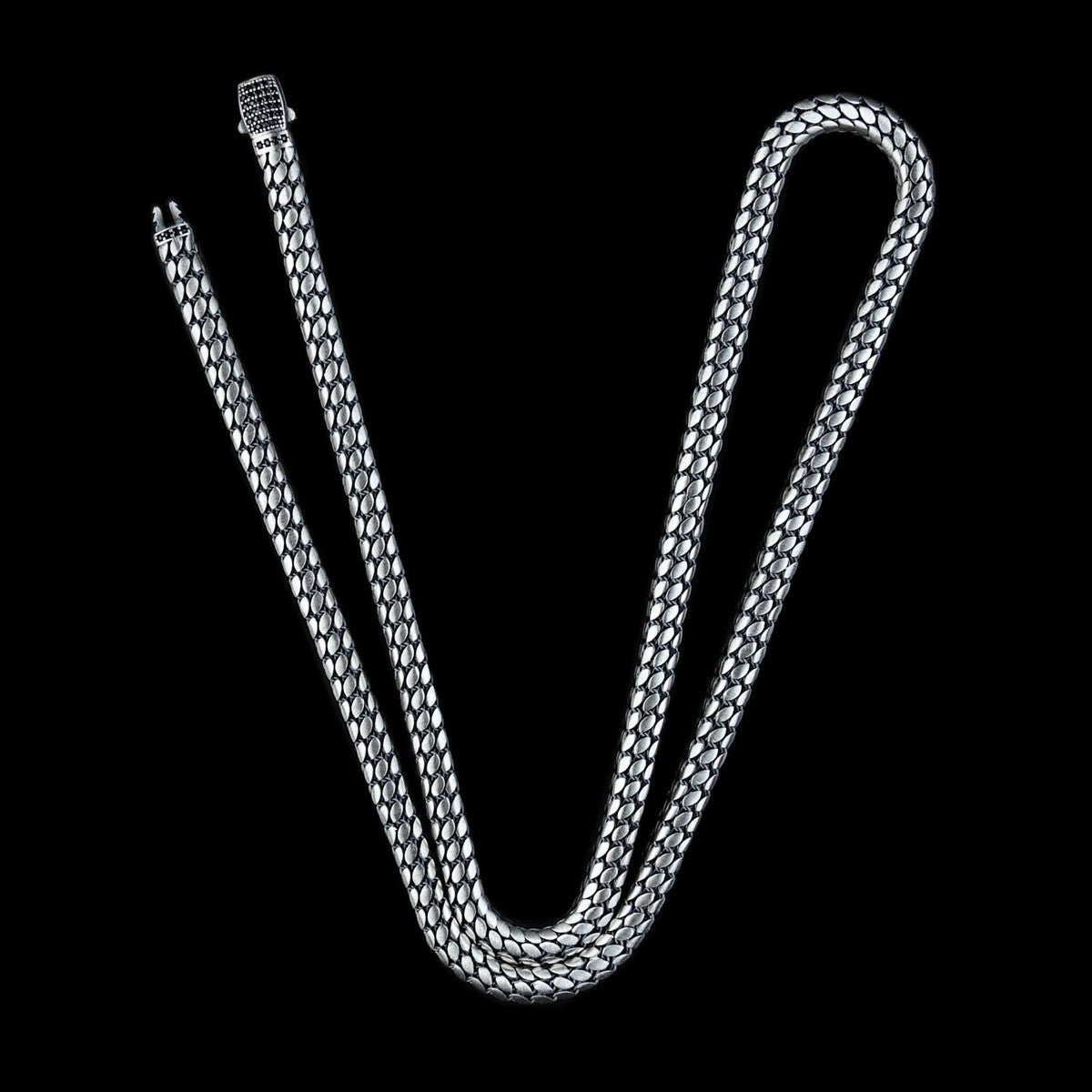 Skin Chain-Pure Sterling Silver 925s-(72cm-8mm)
