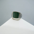 Green Malachite Ring - S925 Sterling Silver