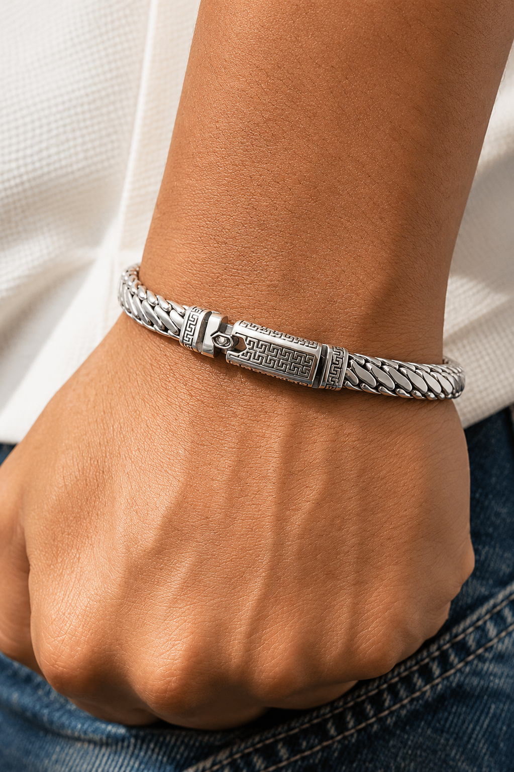 Aegean Link Bracelet Bracelet in Sterling Silver 925s