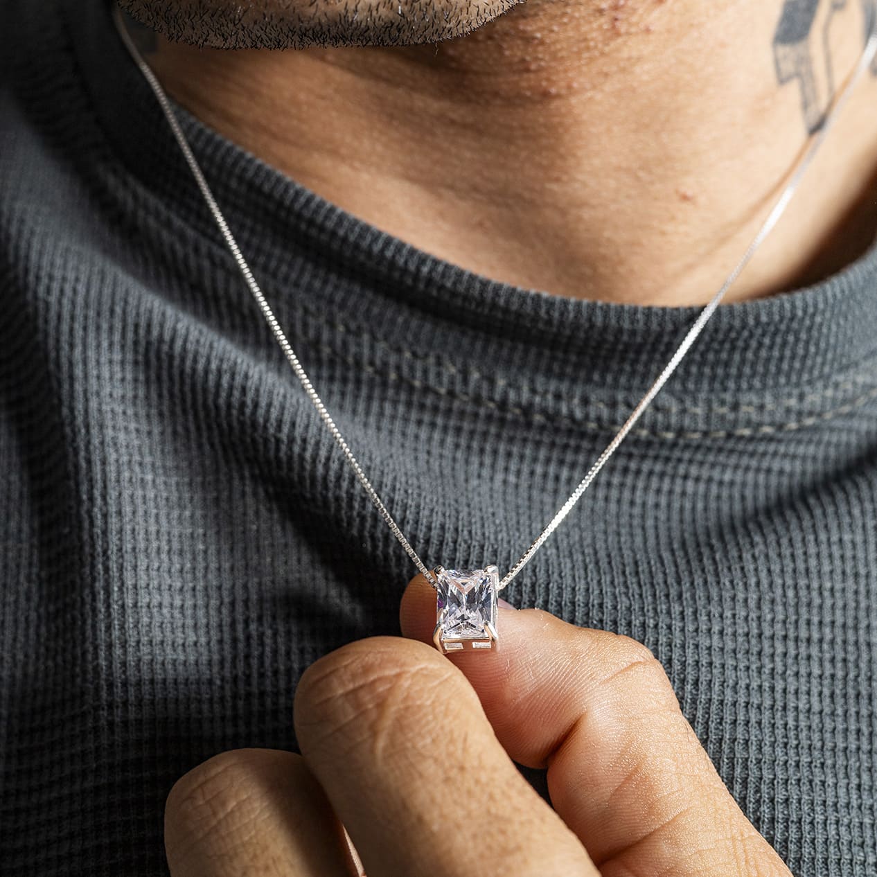 White Zircon Necklace