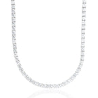 White Tennis Necklace - Sterling Silver 925