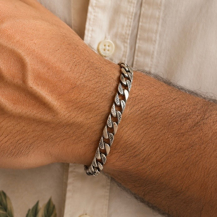Scratching Linked Bracelet - S925 Sterling Silver