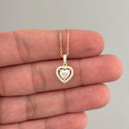 Moissanite Heart Necklace