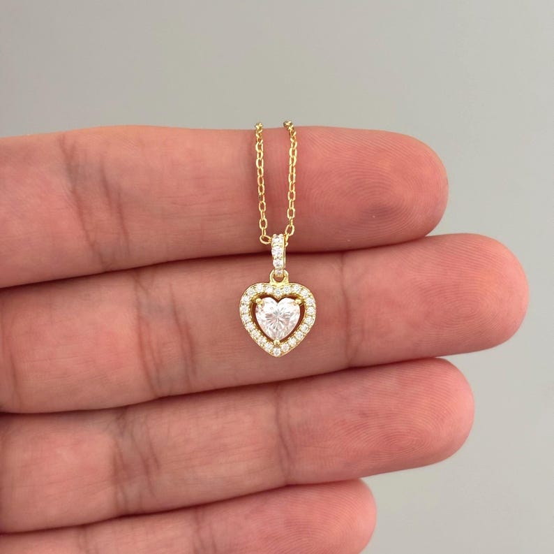 Moissanite Heart Necklace