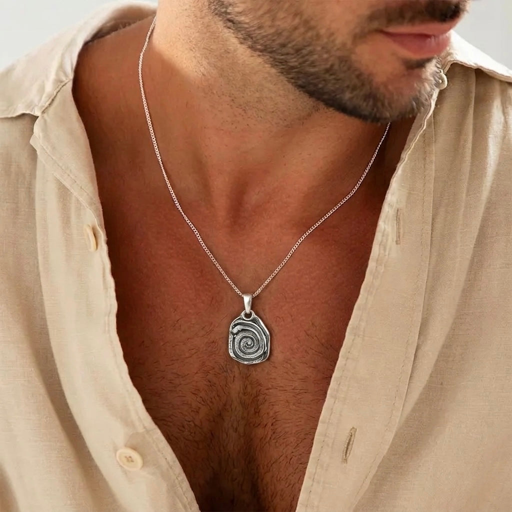 Spiral waves Necklace - S925 Sterling Silver