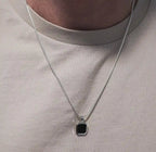 Black Onyx Octagon Necklace