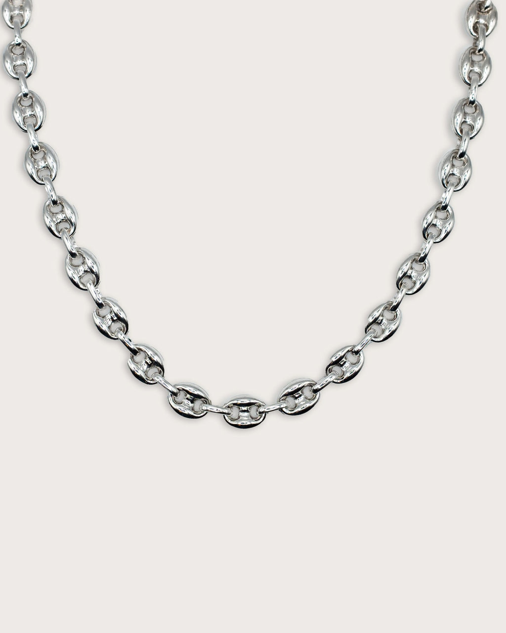BOLD PUFF MARINER SILVER CHAIN-Pure Sterling Silver 925s-(60cm)