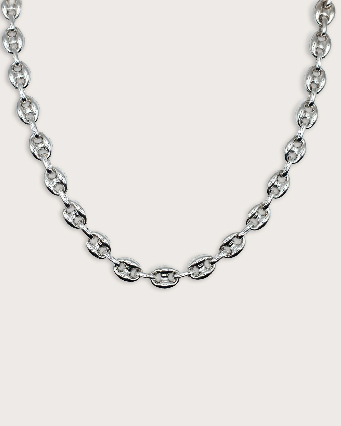 BOLD PUFF MARINER SILVER CHAIN-Pure Sterling Silver 925s-(60cm)