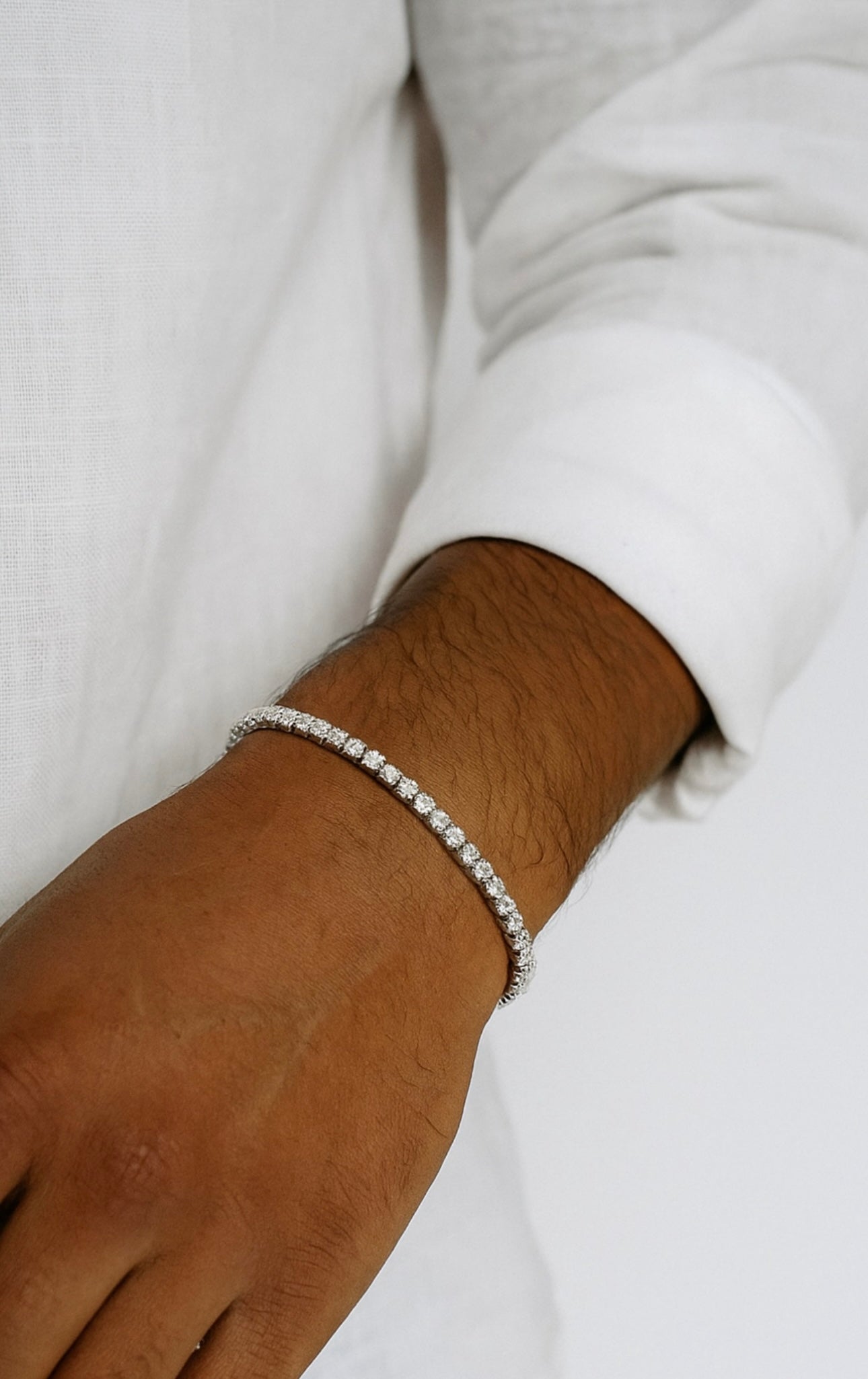 White Tennis Bracelet