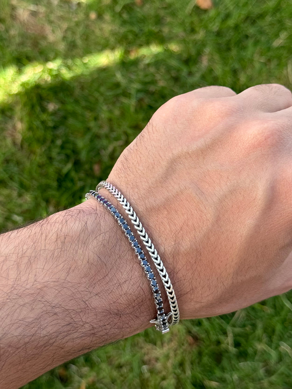 Dark Harmony Set Bracelets in Sterling Silver 925s