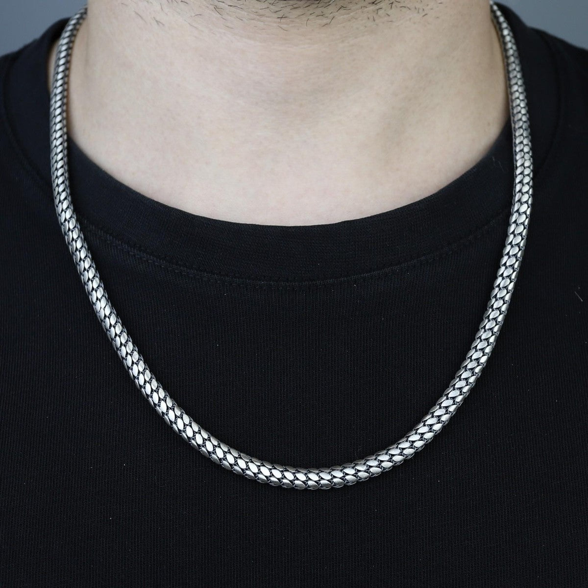 Skin Chain-Pure Sterling Silver 925s-(72cm-8mm)