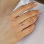 Twist Ruby Ring Silver