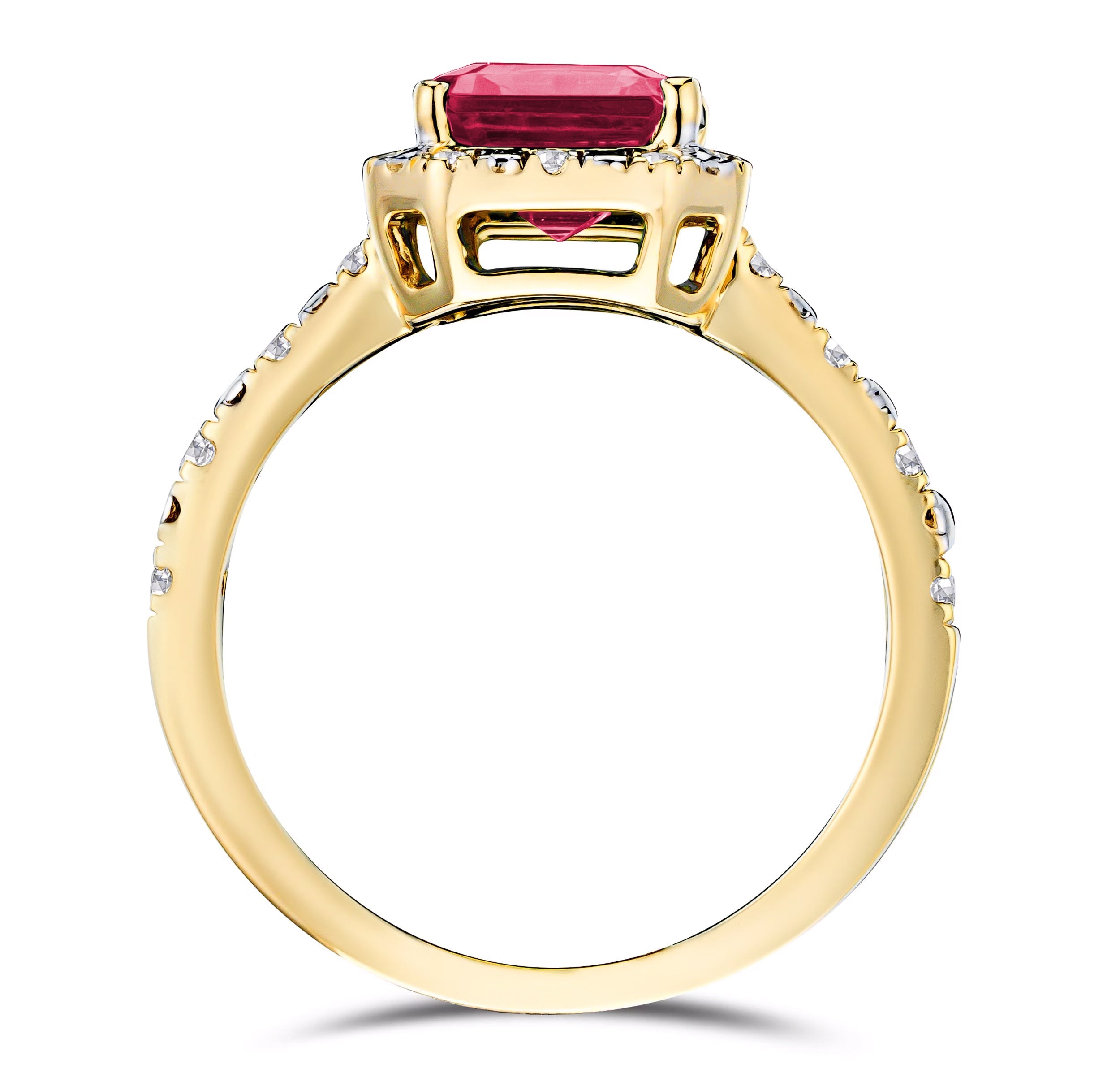 Ruby Peer Cut Ring in Gold