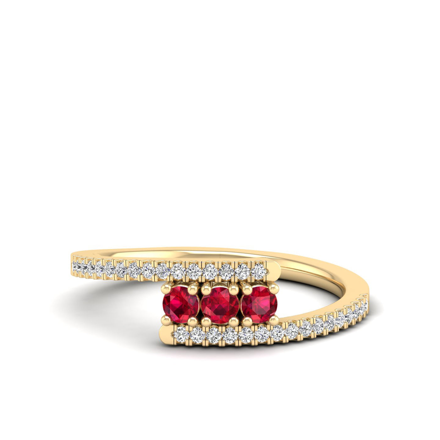 Twist Ruby Ring Gold