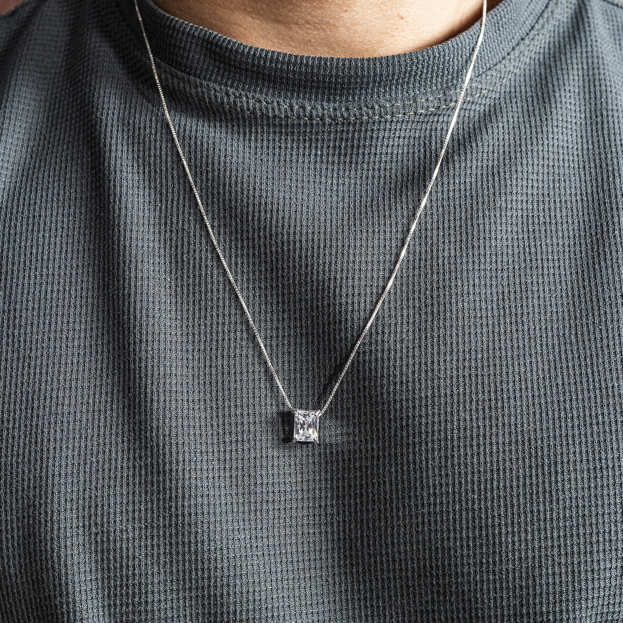 White Zircon Necklace