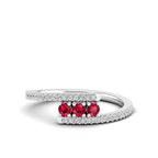 Twist Ruby Ring Silver