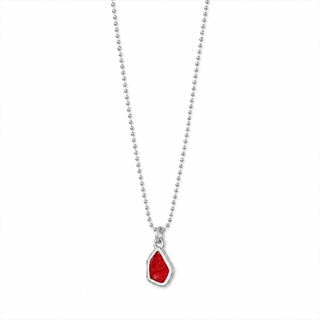Ruby Drift Necklace -Pure Sterling Silver 925s