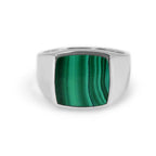 Green Malachite Ring - S925 Sterling Silver