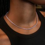 PINK TENNIS NECKLACE