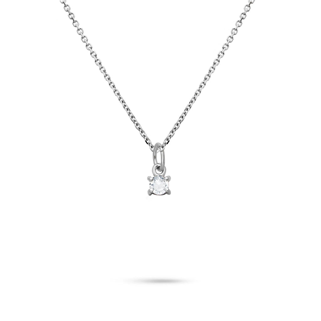 White Zircon Promise NECKLACE