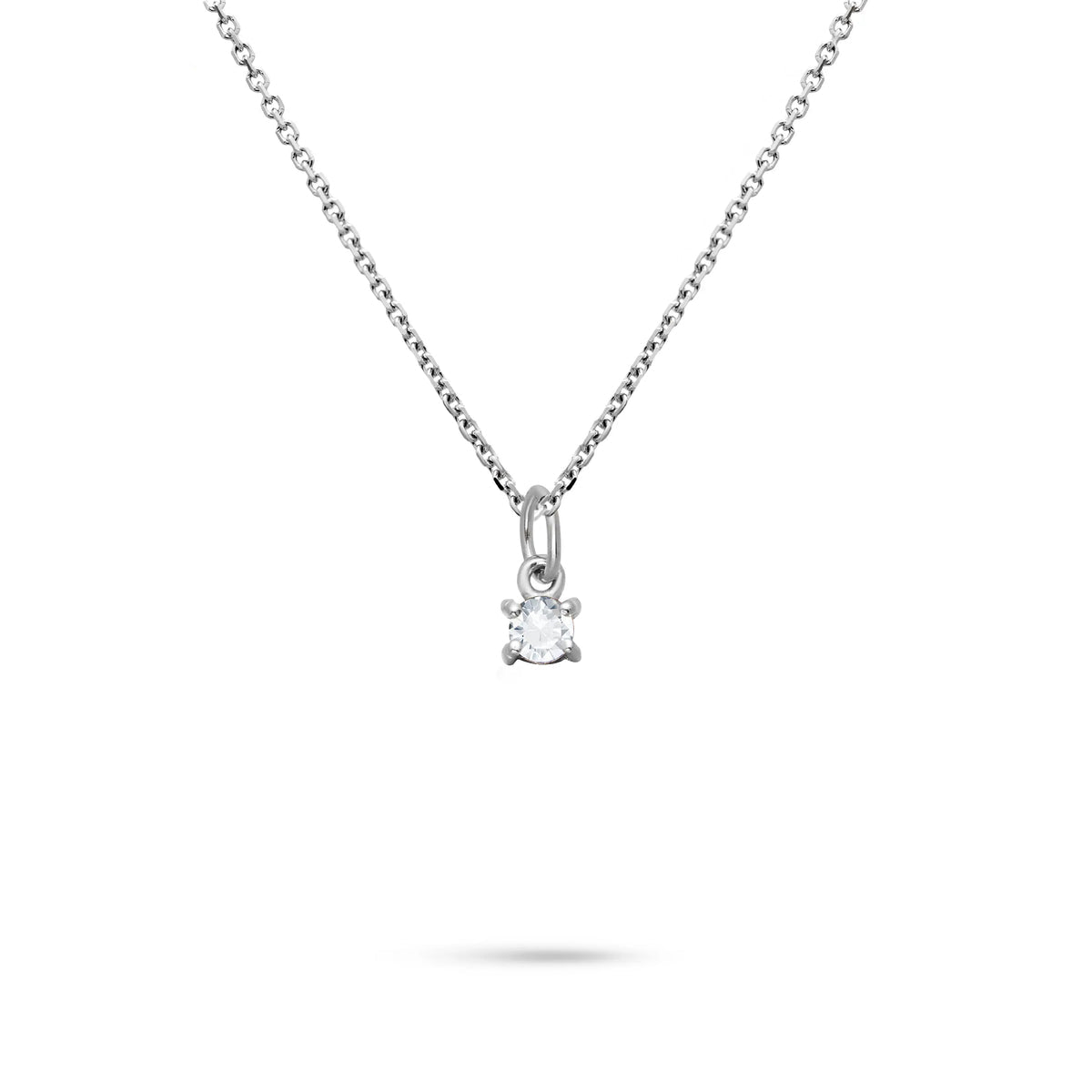 White Zircon Promise NECKLACE