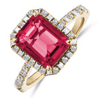 Ruby Peer Cut Ring in Gold