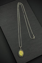 Labradorite Oval Necklace - S925 Sterling Silver