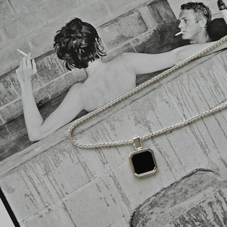 Black Onyx Octagon Necklace