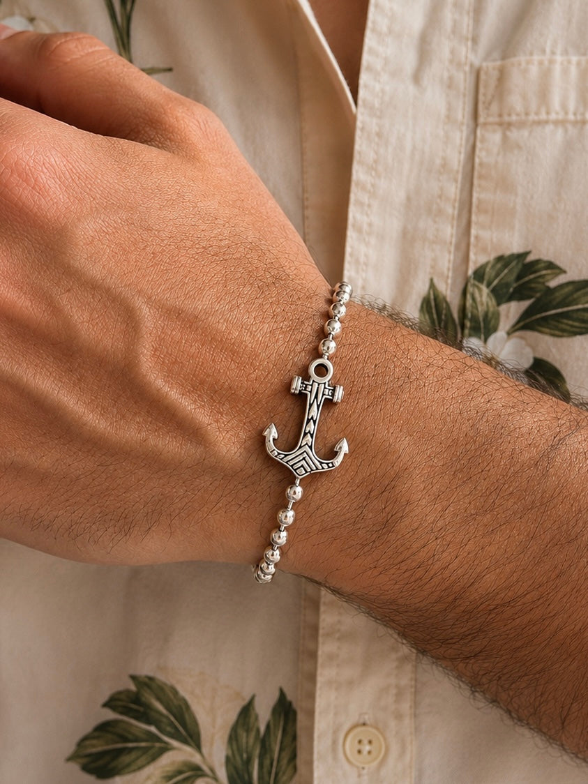 Voyager Anchor Bracelet - S925 Sterling Silver