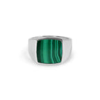 Green Malachite Ring - S925 Sterling Silver