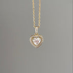Moissanite Heart Necklace