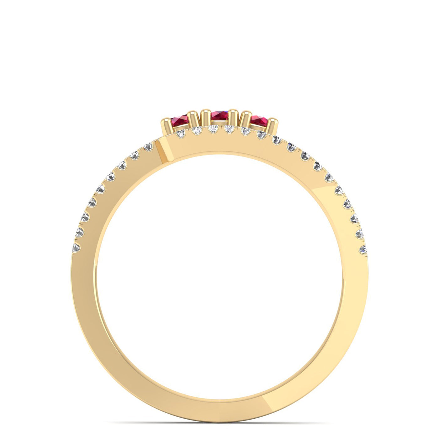 Twist Ruby Ring Gold